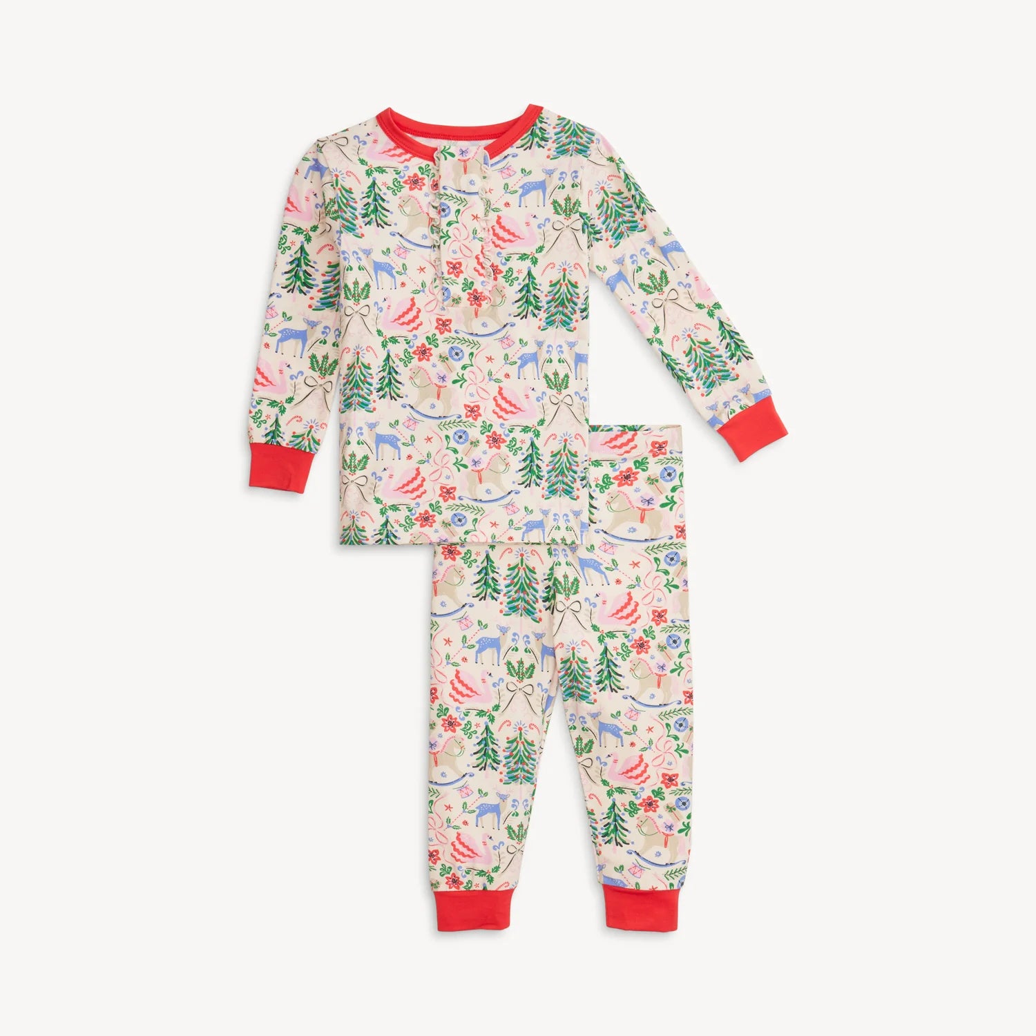 Sugar Plums Dreams Modal Magnetic 2 Piece Pajama Set - Doodlebug's Children's Boutique