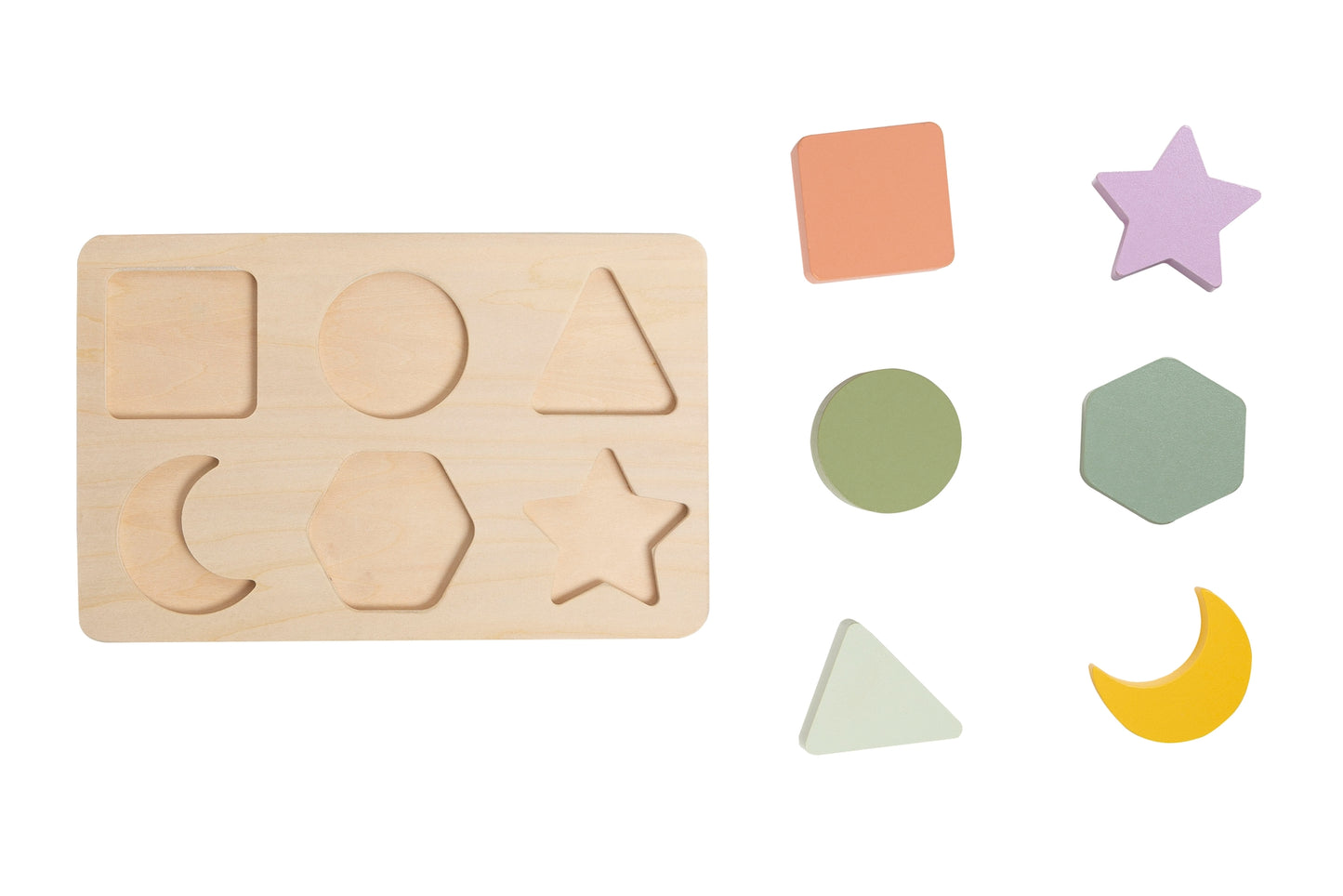 Wooden Shapes Puzzle  - Doodlebug's Children's Boutique