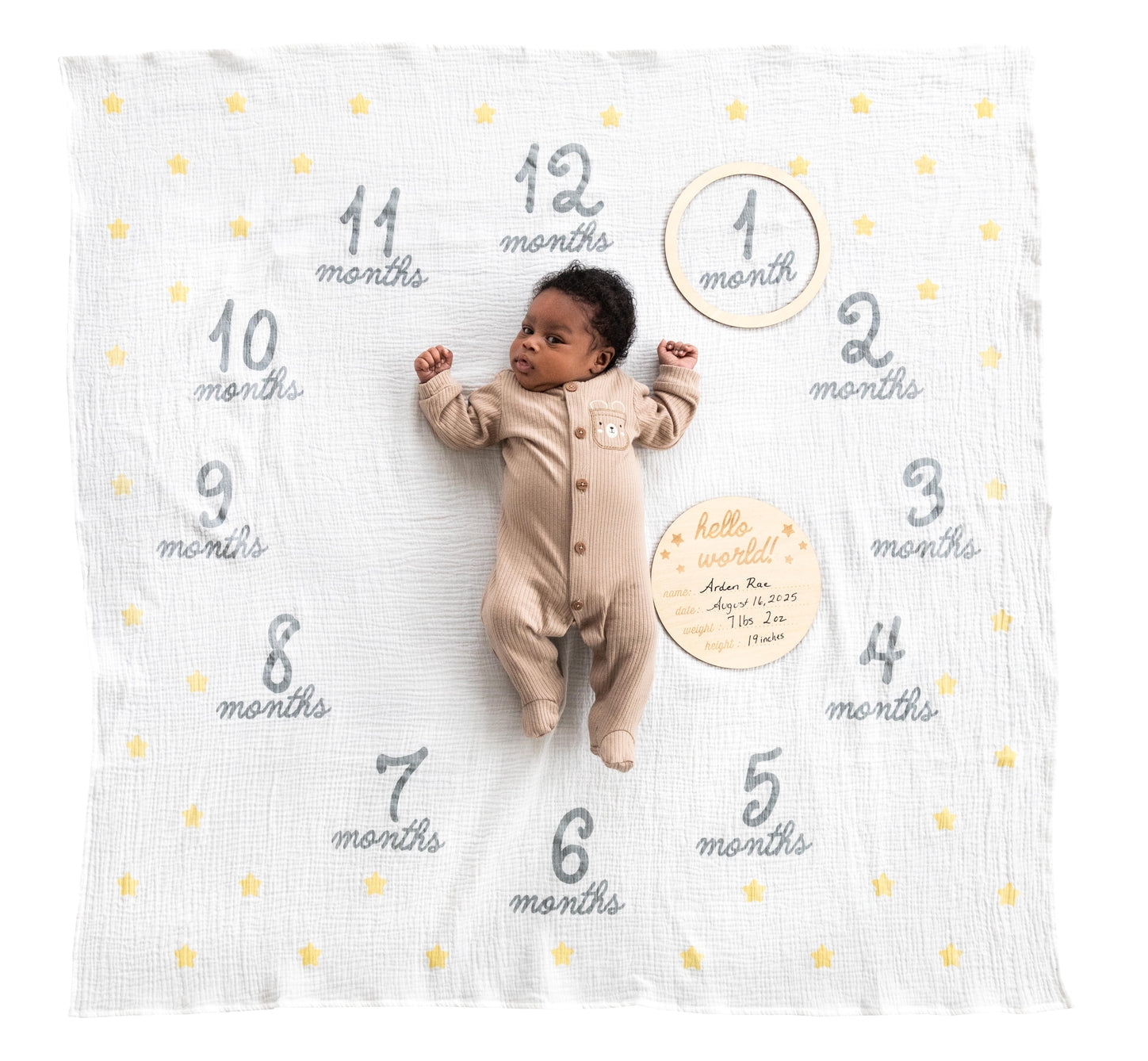 Hello World Milestone Blanket and Prop  - Doodlebug's Children's Boutique