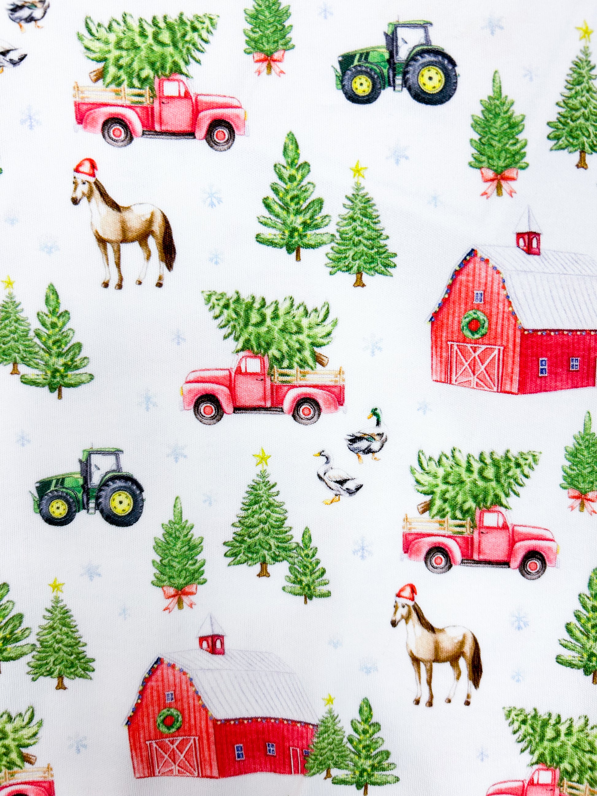 Christmas Tree Farm Organic Cotton Zip-Up Jumpsuit - Doodlebug's Children's Boutique