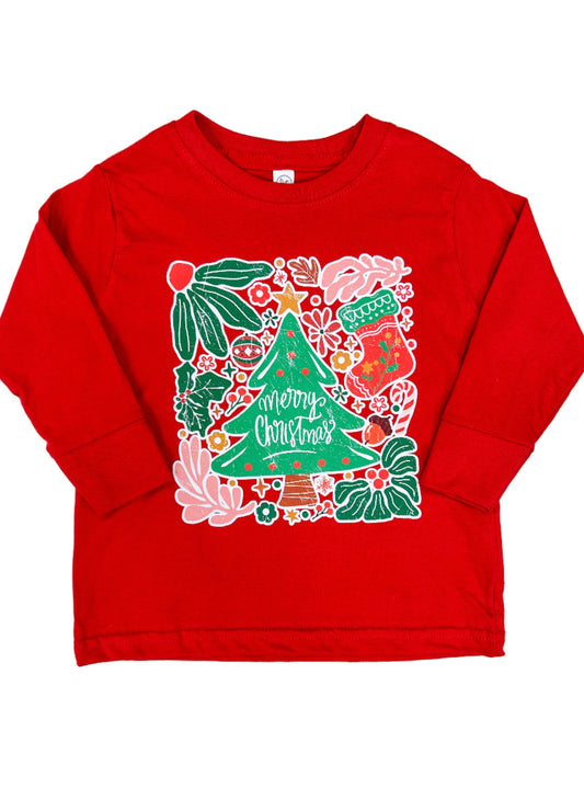 Christmas Mural Long Sleeve Shirt - Doodlebug's Children's Boutique
