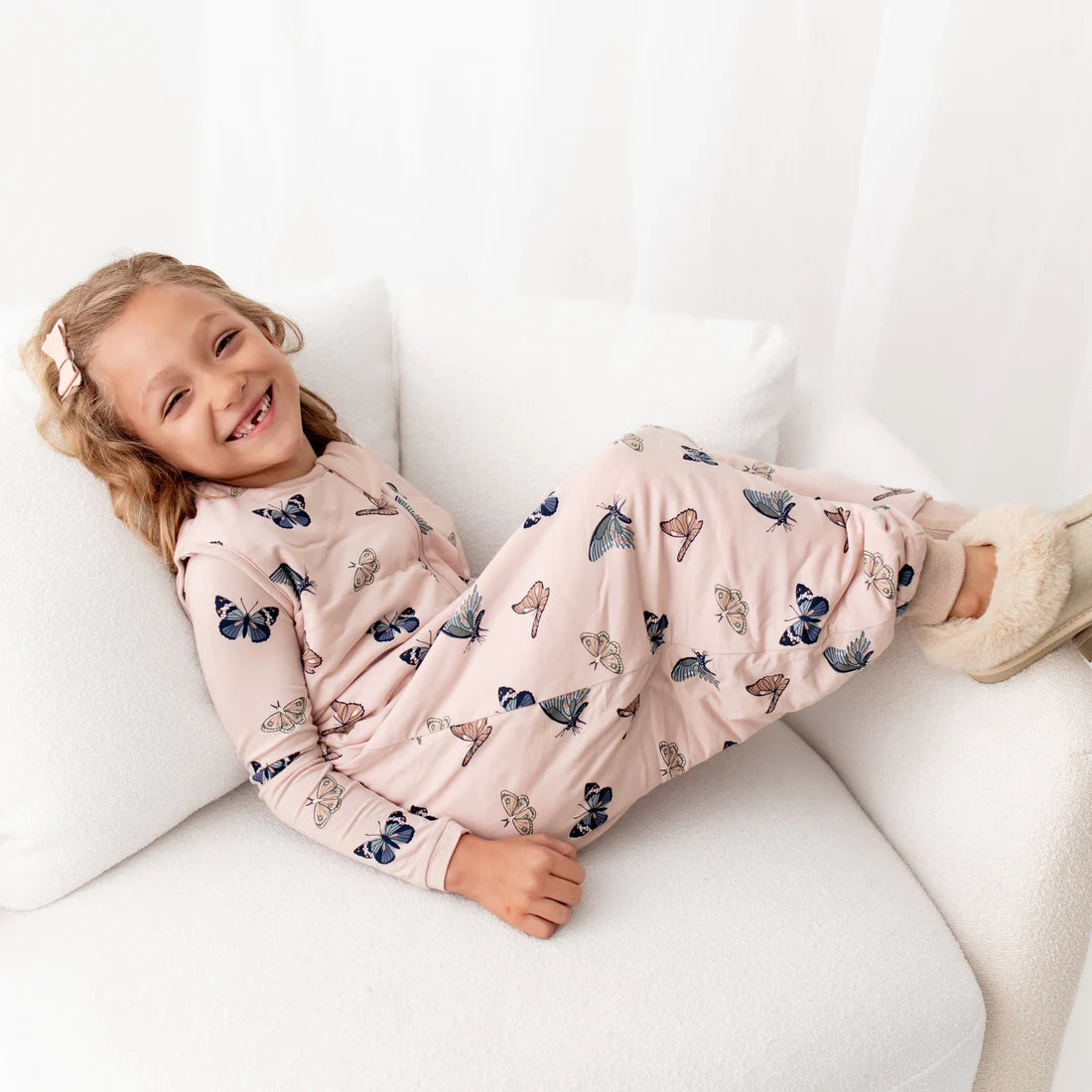Sleep Bag Walker 1.0 in Blush Butterfly - Doodlebug's Children's Boutique