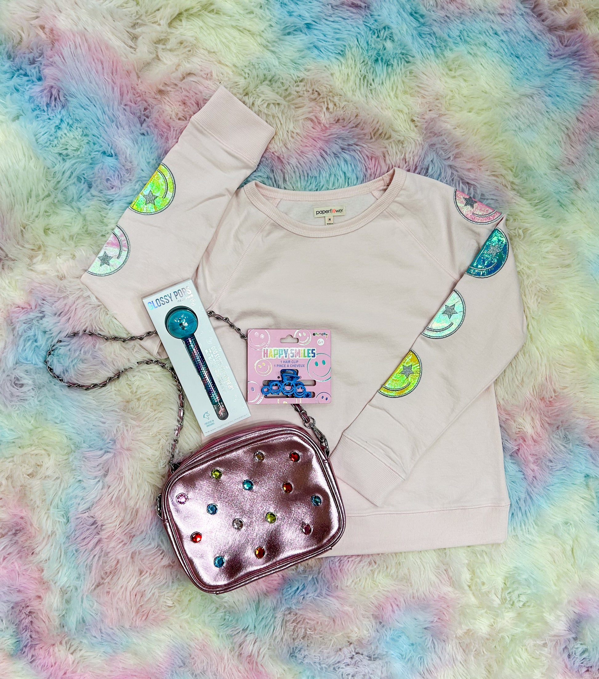 Star-Eyed Happy Face Sweatshirt  - Doodlebug's Children's Boutique