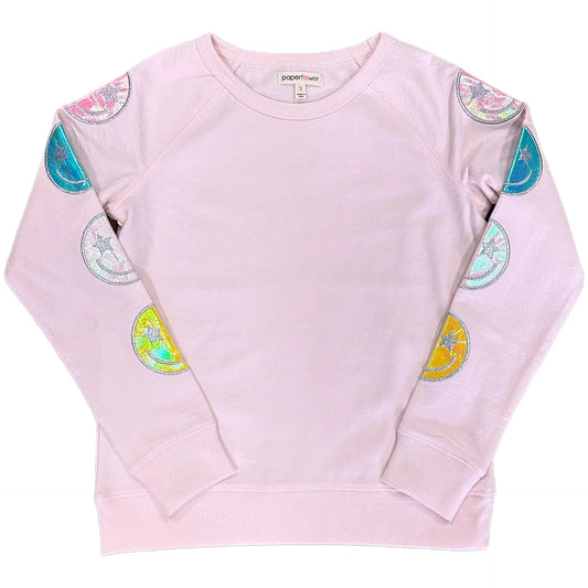 Star-Eyed Happy Face Sweatshirt  - Doodlebug's Children's Boutique