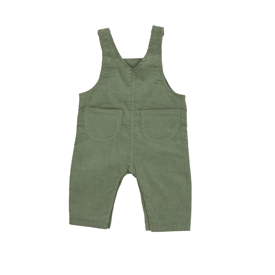 Oil Green Classic Corduroy Overalls  - Doodlebug's Children's Boutique