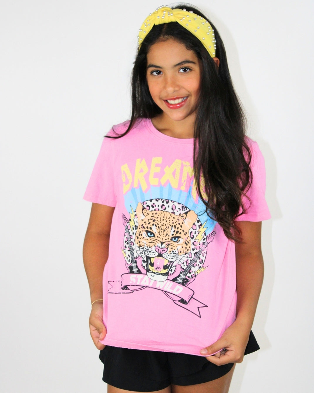 Dreamer Leopard Distressed Graphic Tee - Doodlebug's Children's Boutique
