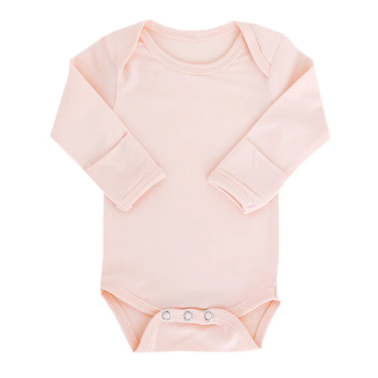 Blush Long Sleeve Bodysuit  - Doodlebug's Children's Boutique