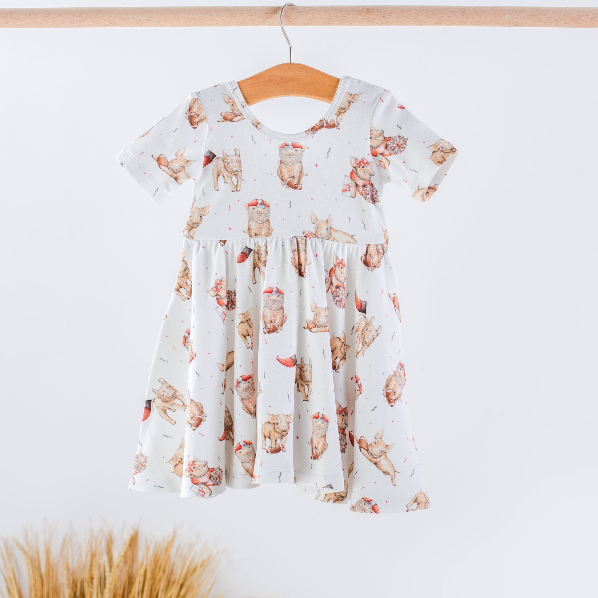 Arkansas’ MVP Organic Cotton Twirl Dress  - Doodlebug's Children's Boutique