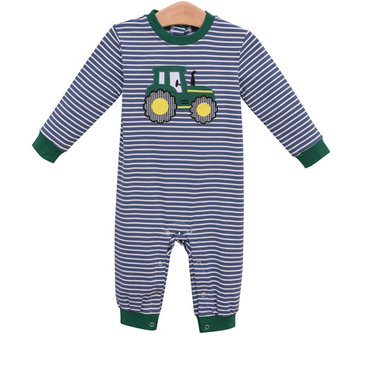 Tractor Romper  - Doodlebug's Children's Boutique