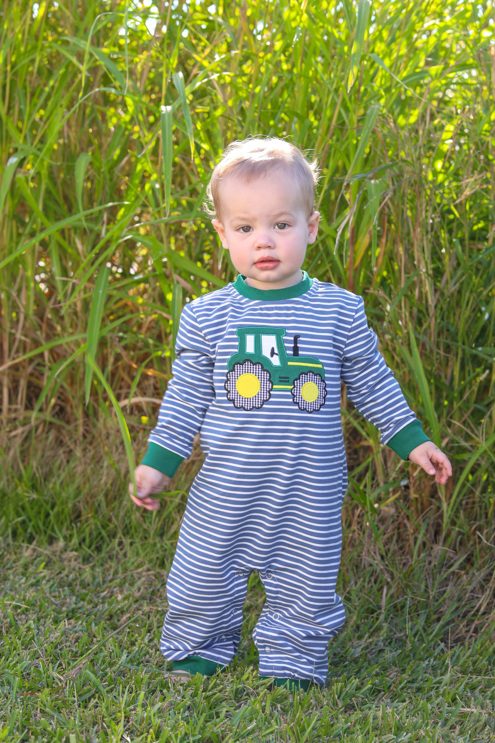 Tractor Romper  - Doodlebug's Children's Boutique