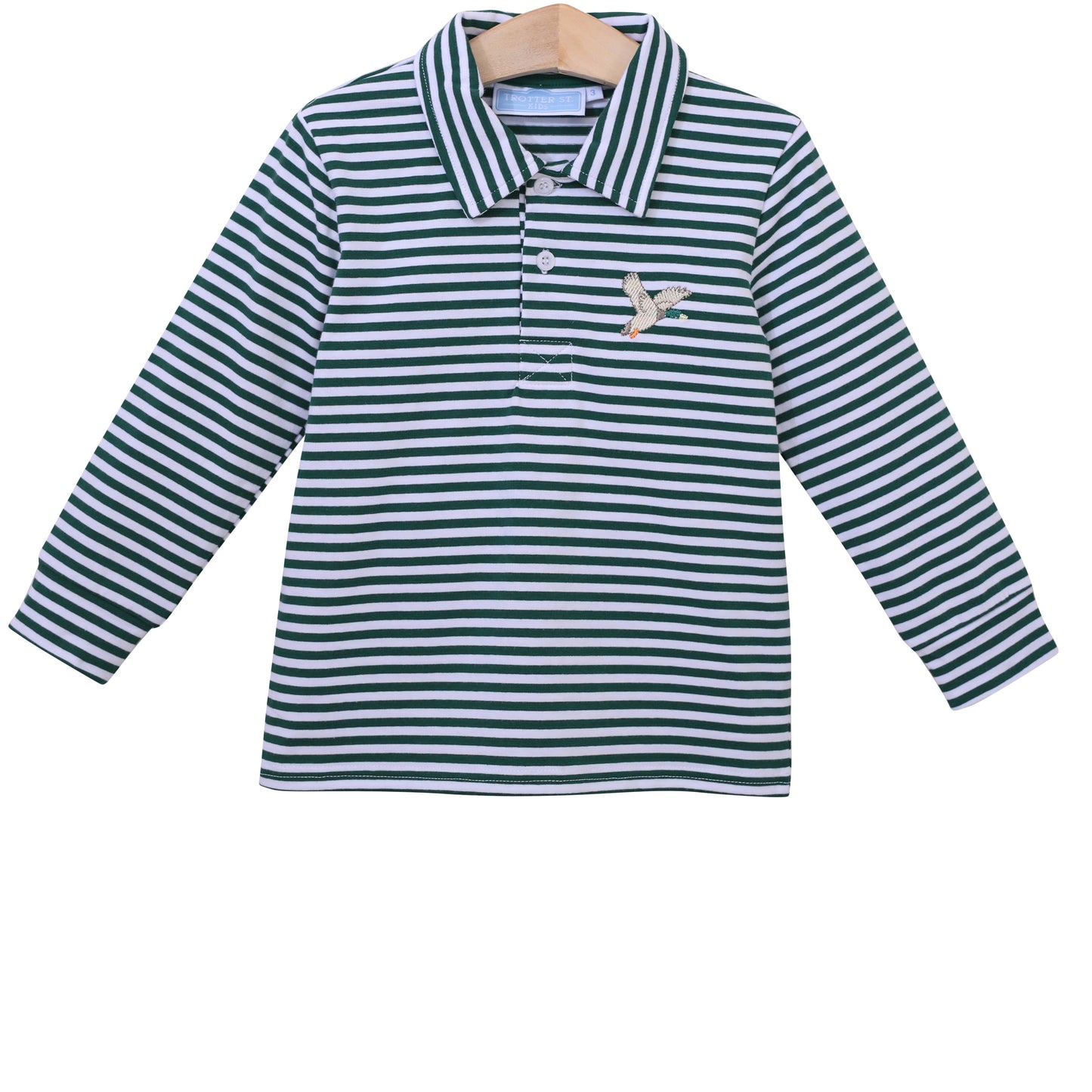 Mallard Long Sleeve Polo  - Doodlebug's Children's Boutique