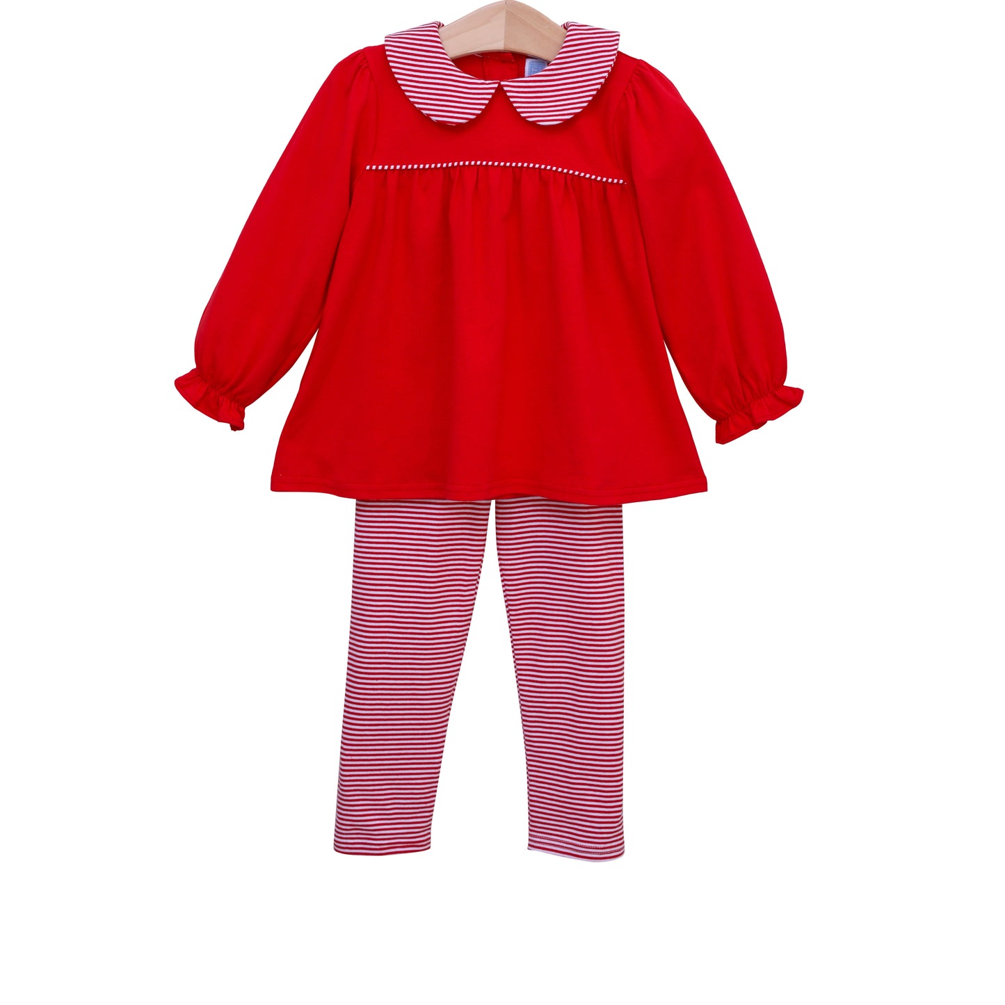 Abigail Pants Set in Red  - Doodlebug's Children's Boutique