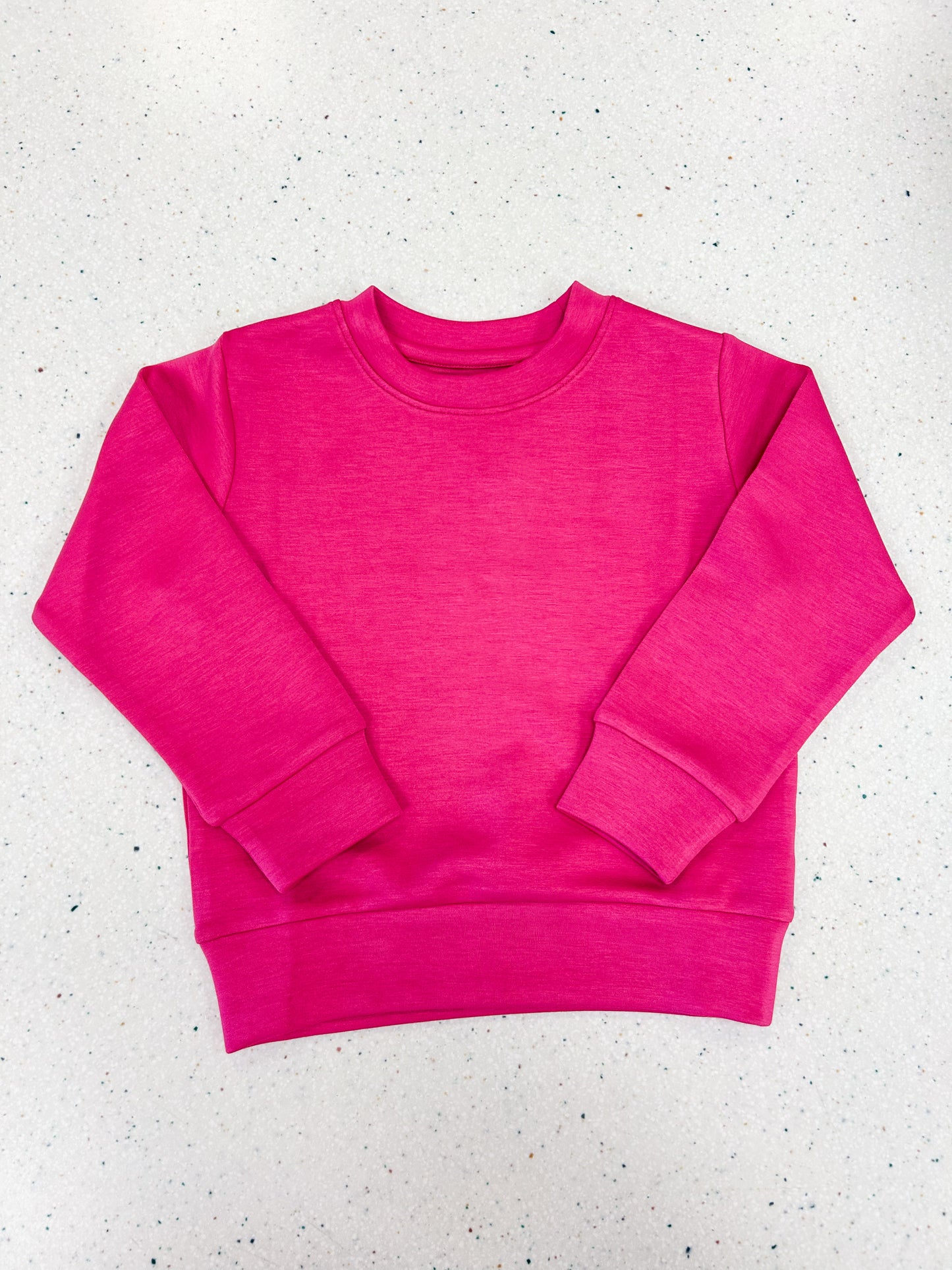 Hot Pink Performance Sweatshirt  - Doodlebug's Children's Boutique