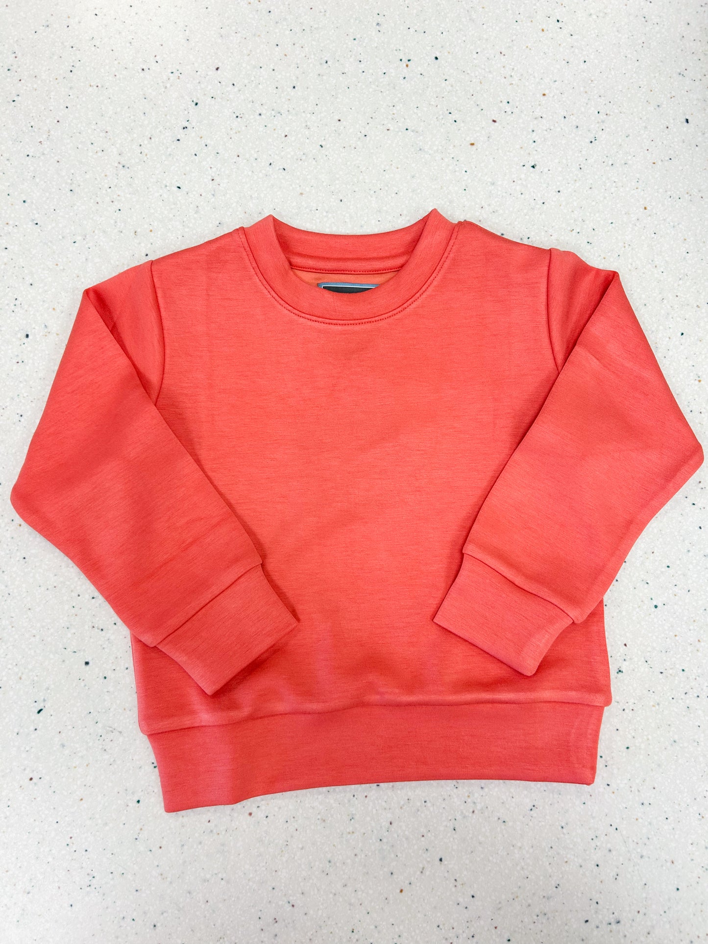 Coral Performance Sweatshirt  - Doodlebug's Children's Boutique