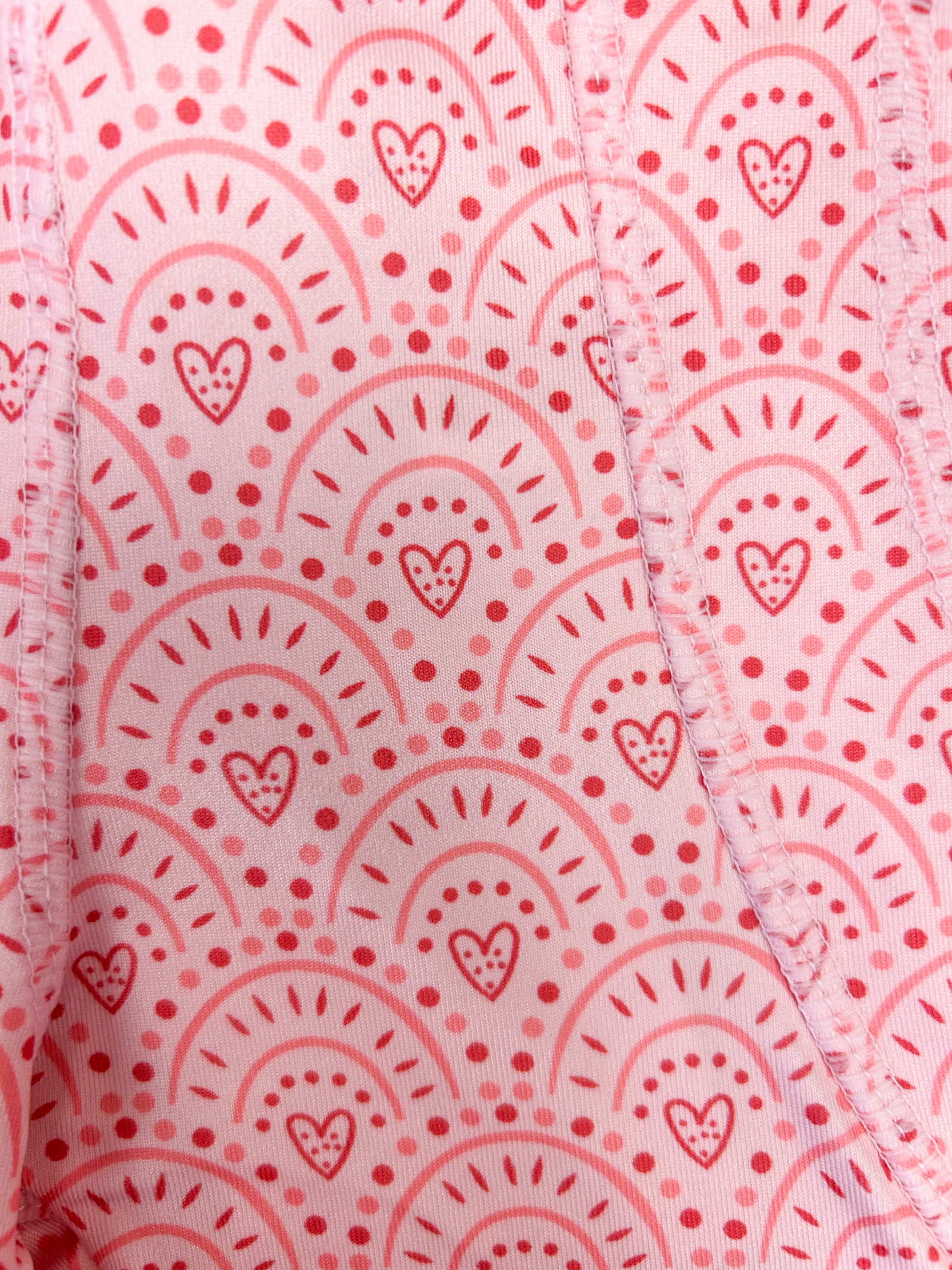 Coral Heart Pocket Leggings  - Doodlebug's Children's Boutique