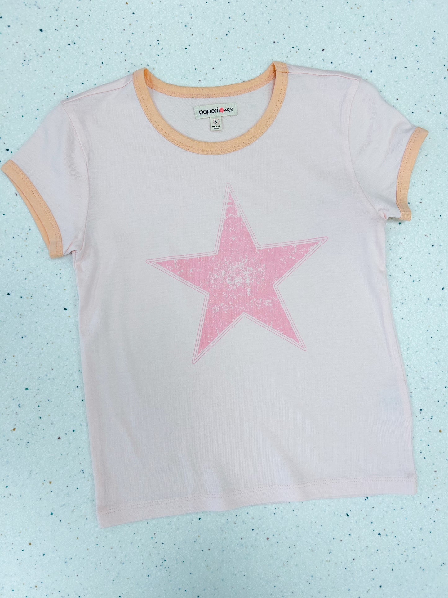 Distressed Star Ringer Tee  - Doodlebug's Children's Boutique