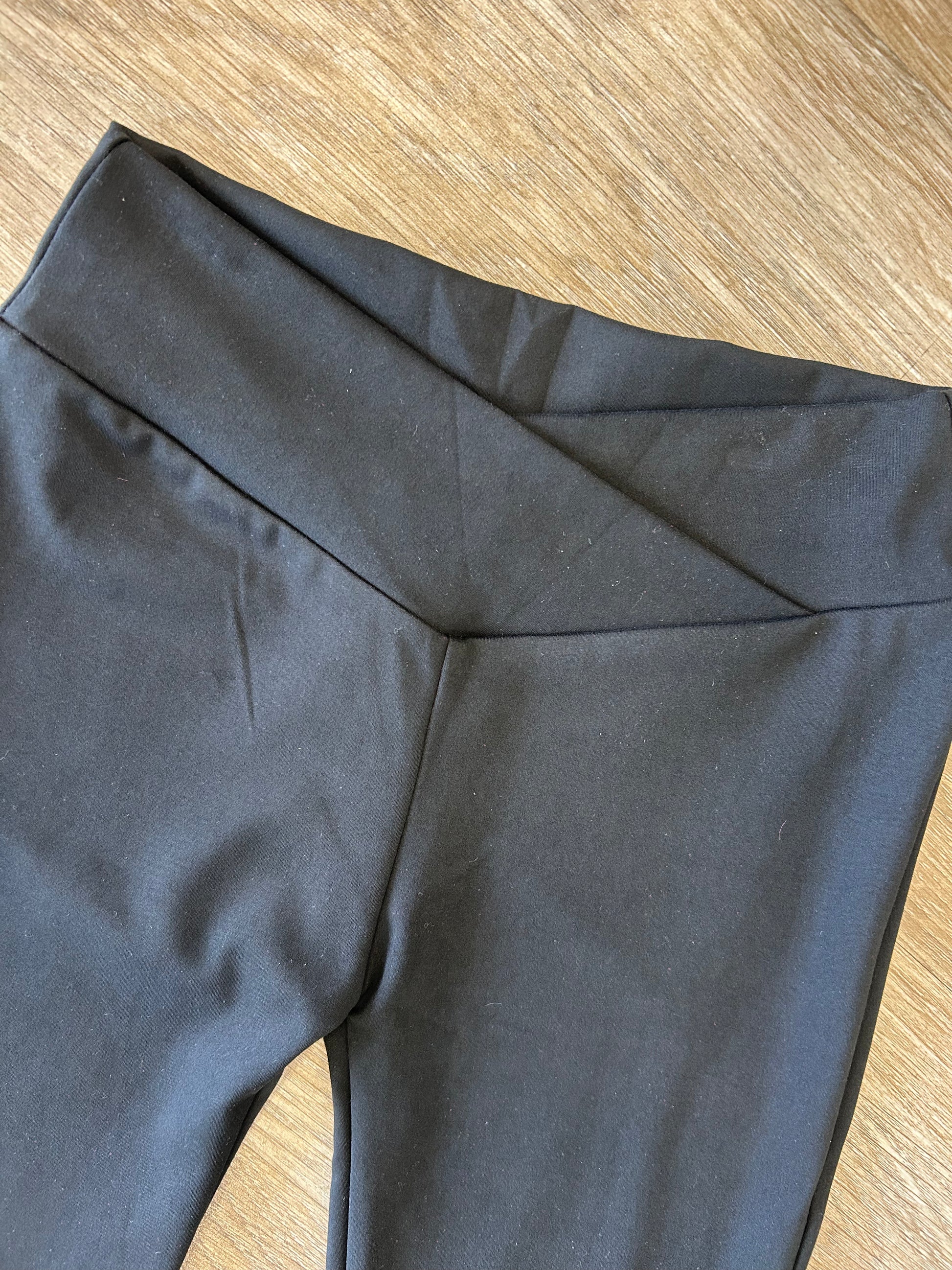 Youth Envelope Waist Flared Legging in Black - Doodlebug's Children's Boutique
