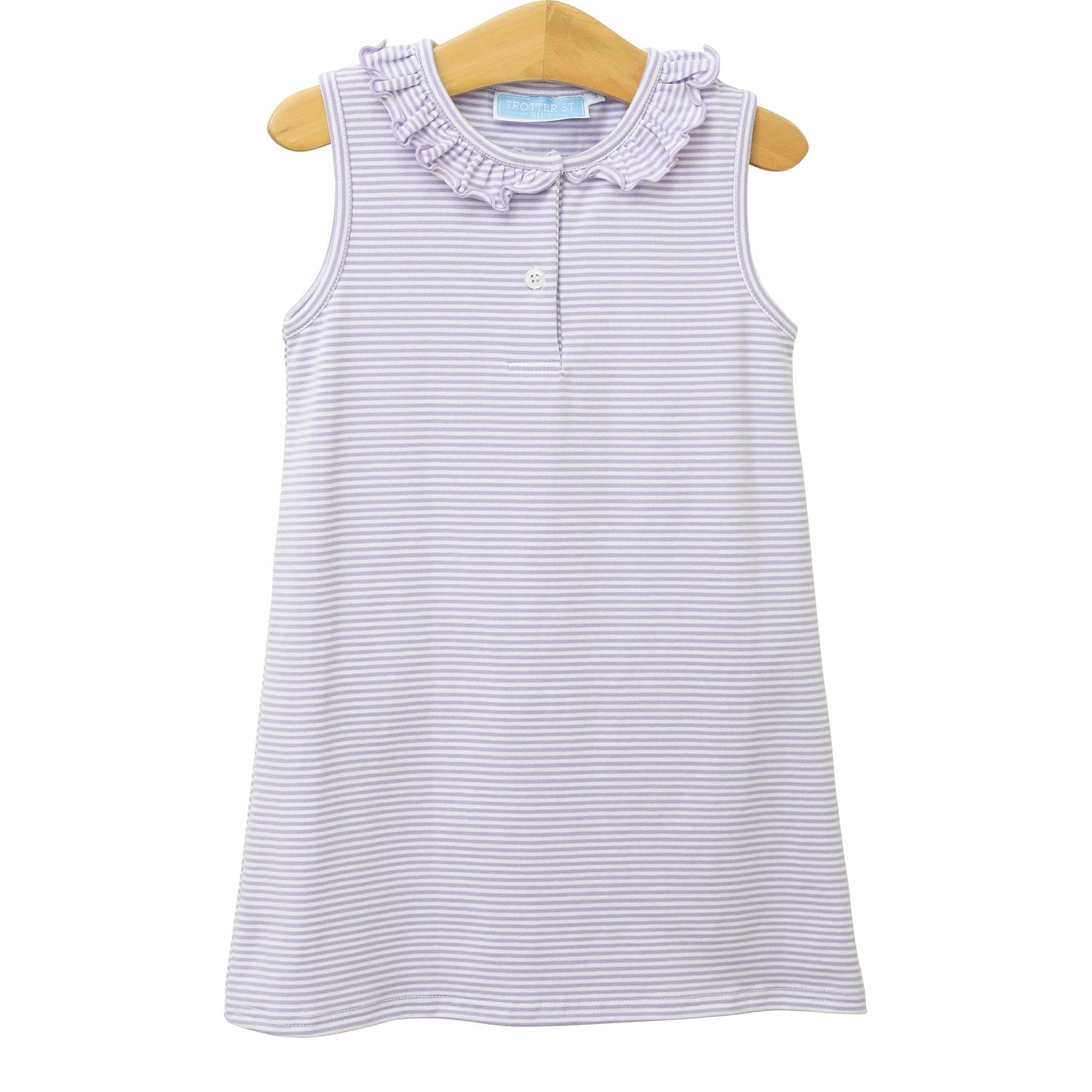 Nora Dress in Lavender Stripe - Doodlebug's Children's Boutique