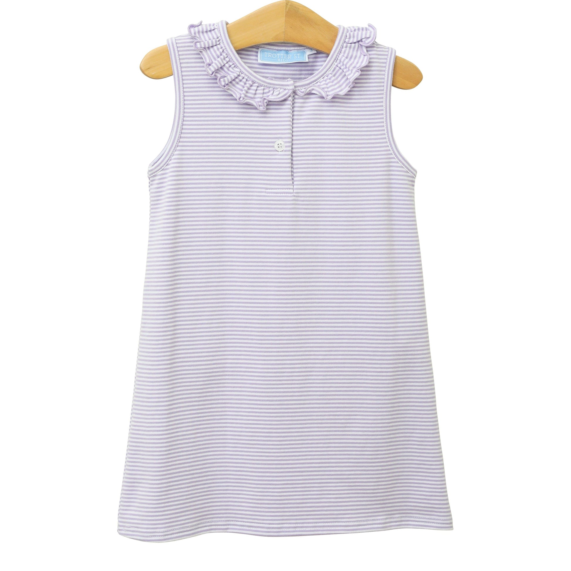 Nora Dress in Lavender Stripe - Doodlebug's Children's Boutique