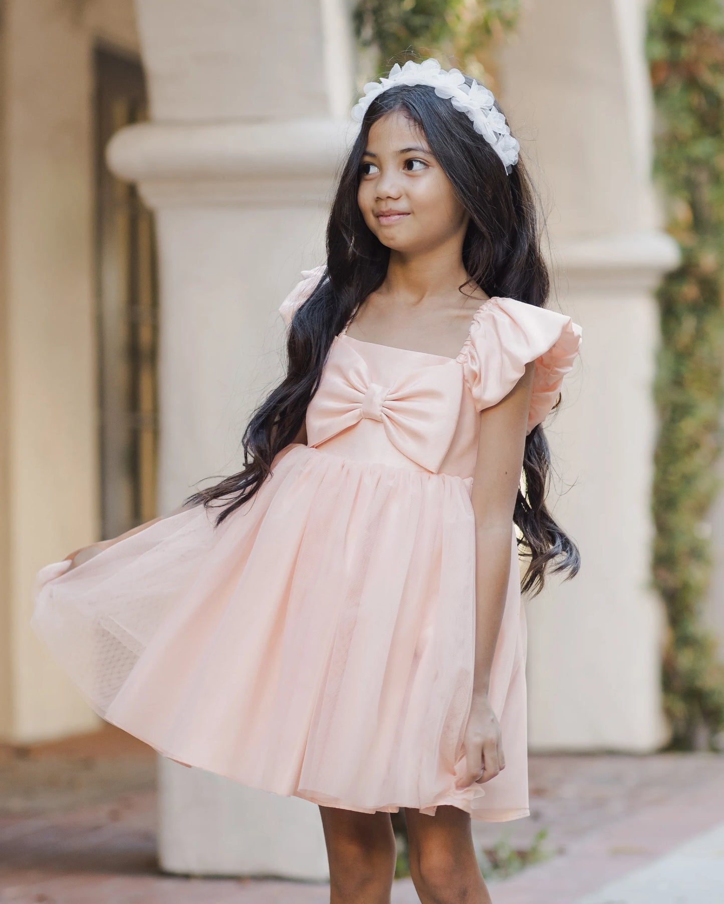 Madeline Dress in Blush - Doodlebug's Children's Boutique