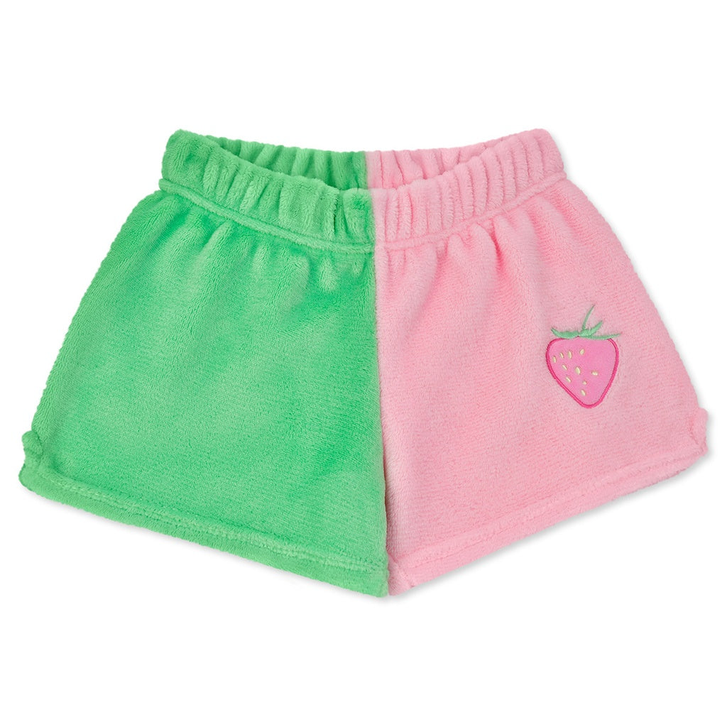 Strawberry Color Block Plush Shorts - Doodlebug's Children's Boutique