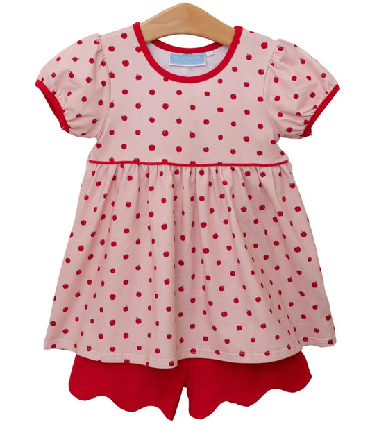 Apple Print Short Set - Doodlebug's Children's Boutique
