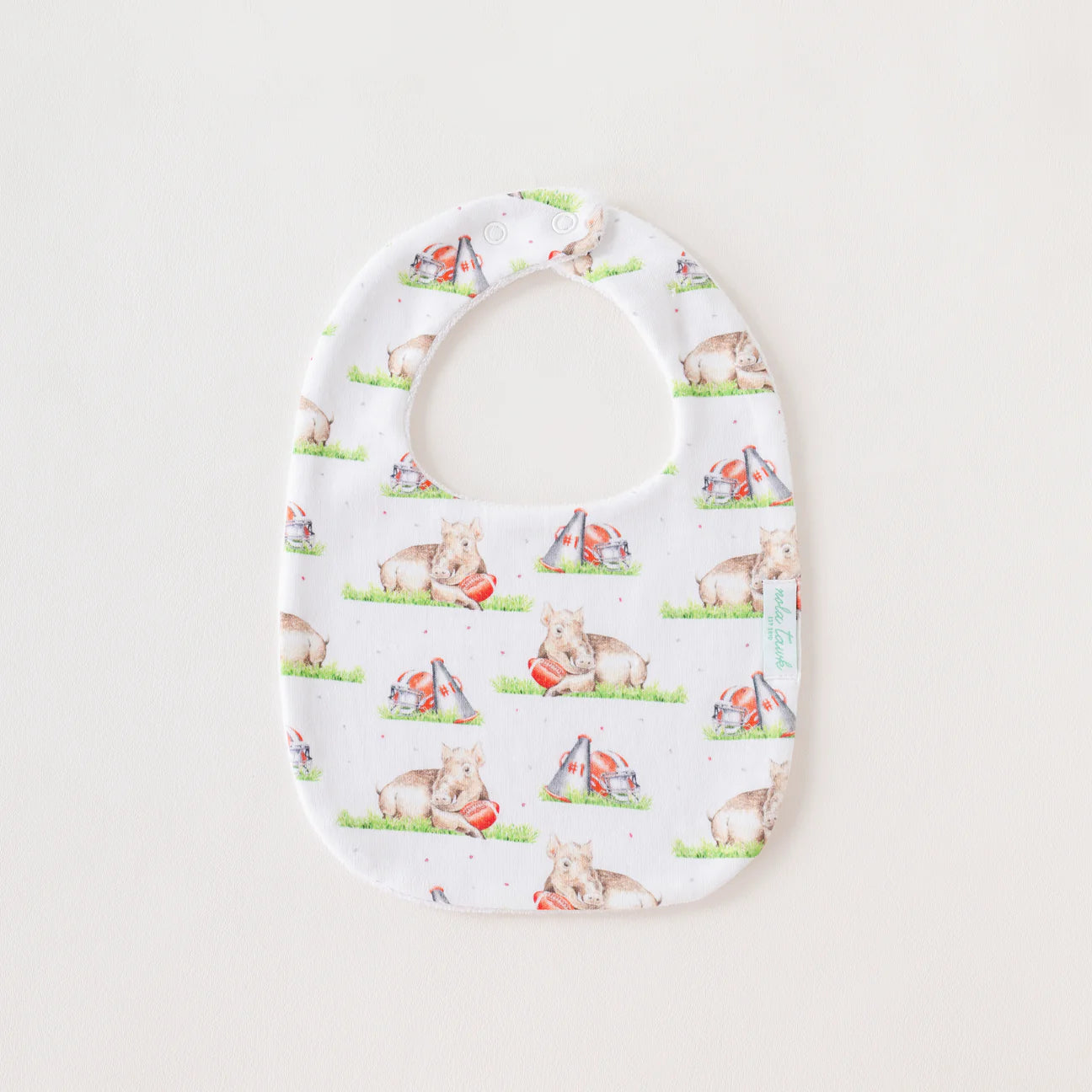 Arkansas Mascot Mania Organic Cotton Bib - Doodlebug's Children's Boutique