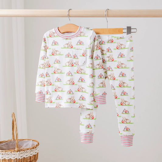 Arkansas Mascot Mania Organic Cotton 2-Piece Pajama - Doodlebug's Children's Boutique