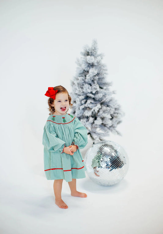 Holiday Trees Dress  - Doodlebug's Children's Boutique