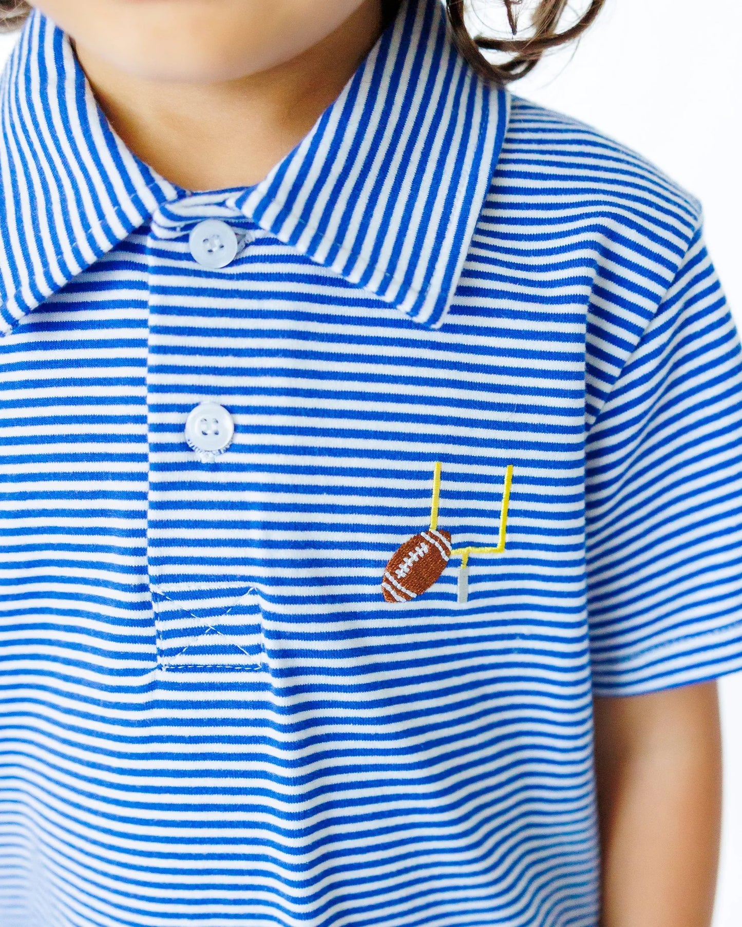 Royal Blue Game Day Polo - Doodlebug's Children's Boutique