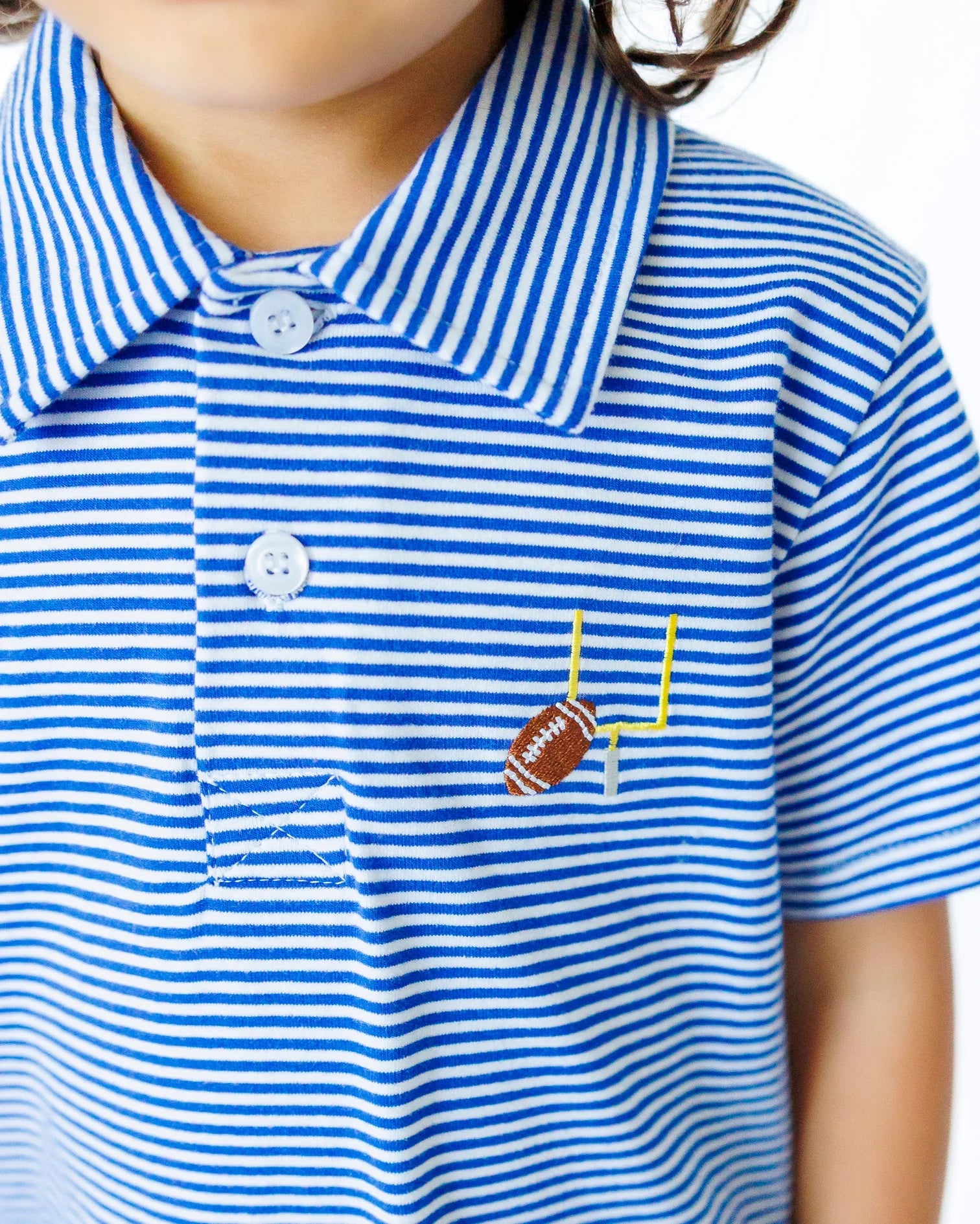 Royal Blue Game Day Polo - Doodlebug's Children's Boutique