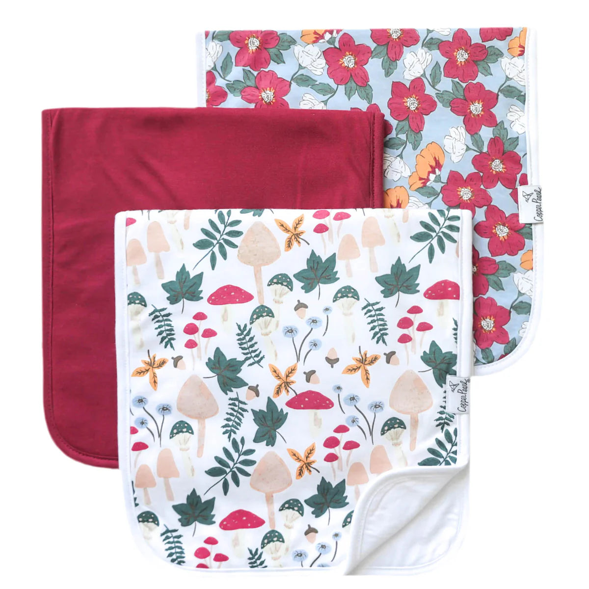 Ivy 3 Pack Burp Cloths - Doodlebug's Children's Boutique