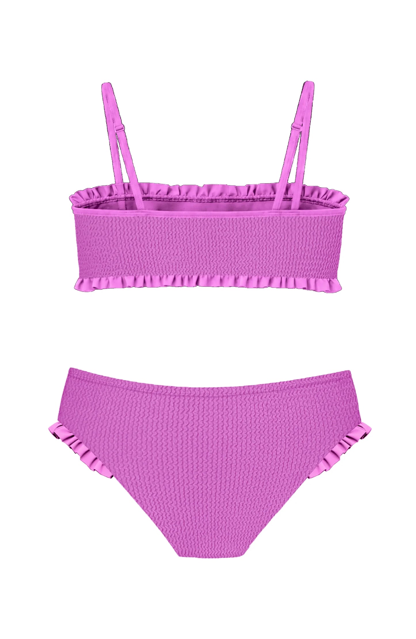 Orchid June Crinkle Ruffle Bandeau Two Piece Swimsuit - Doodlebug's Children's Boutique