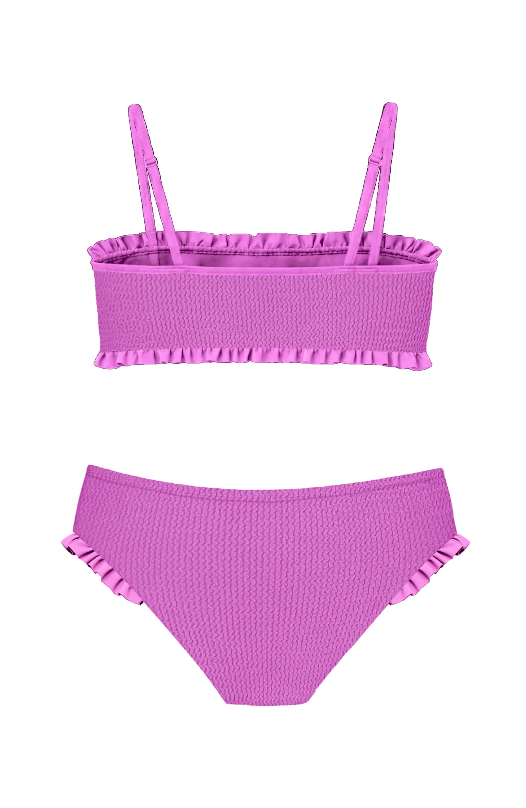 Orchid June Crinkle Ruffle Bandeau Two Piece Swimsuit - Doodlebug's Children's Boutique