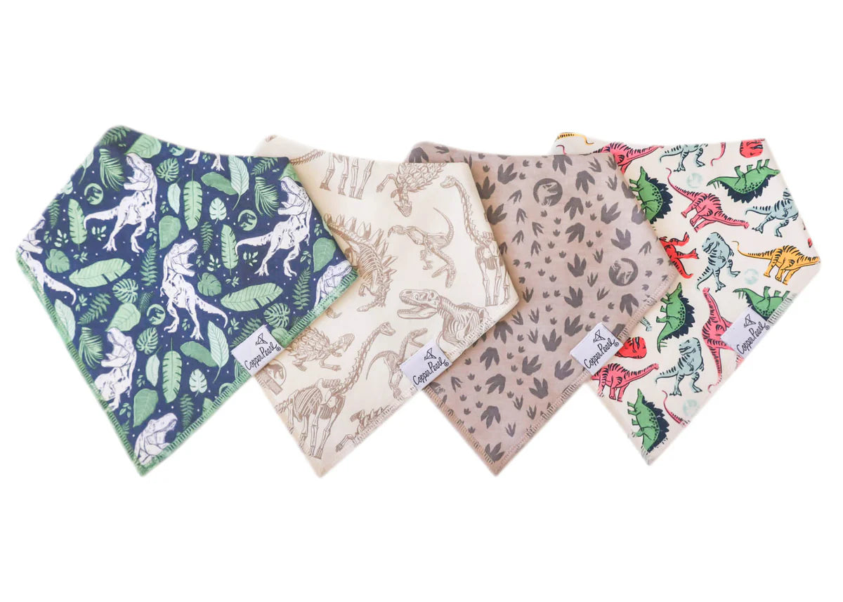 Jurassic Park 4 Pack Bandana Bibs  - Doodlebug's Children's Boutique