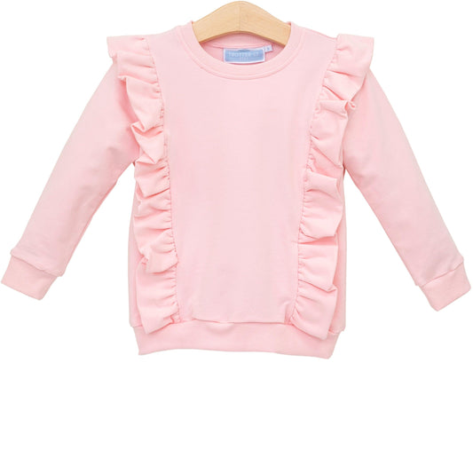 Laura Ruffle Pullover and Striped Scalloped Leggings Set - Doodlebug's Children's Boutique