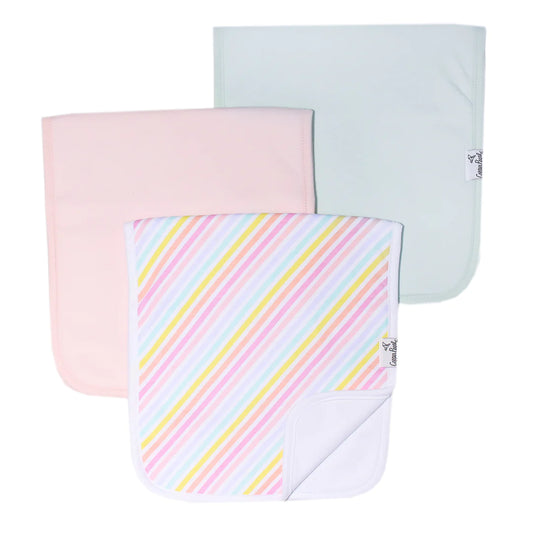 Lucky 3 Pack Burp Cloths  - Doodlebug's Children's Boutique