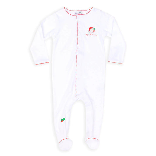 Baby's First Christmas Footie  - Doodlebug's Children's Boutique