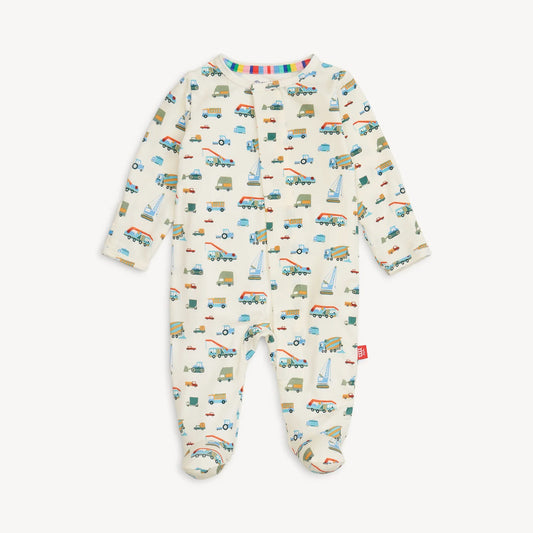 Dumps Like a Truck Modal Magnetic Footie - Doodlebug's Children's Boutique