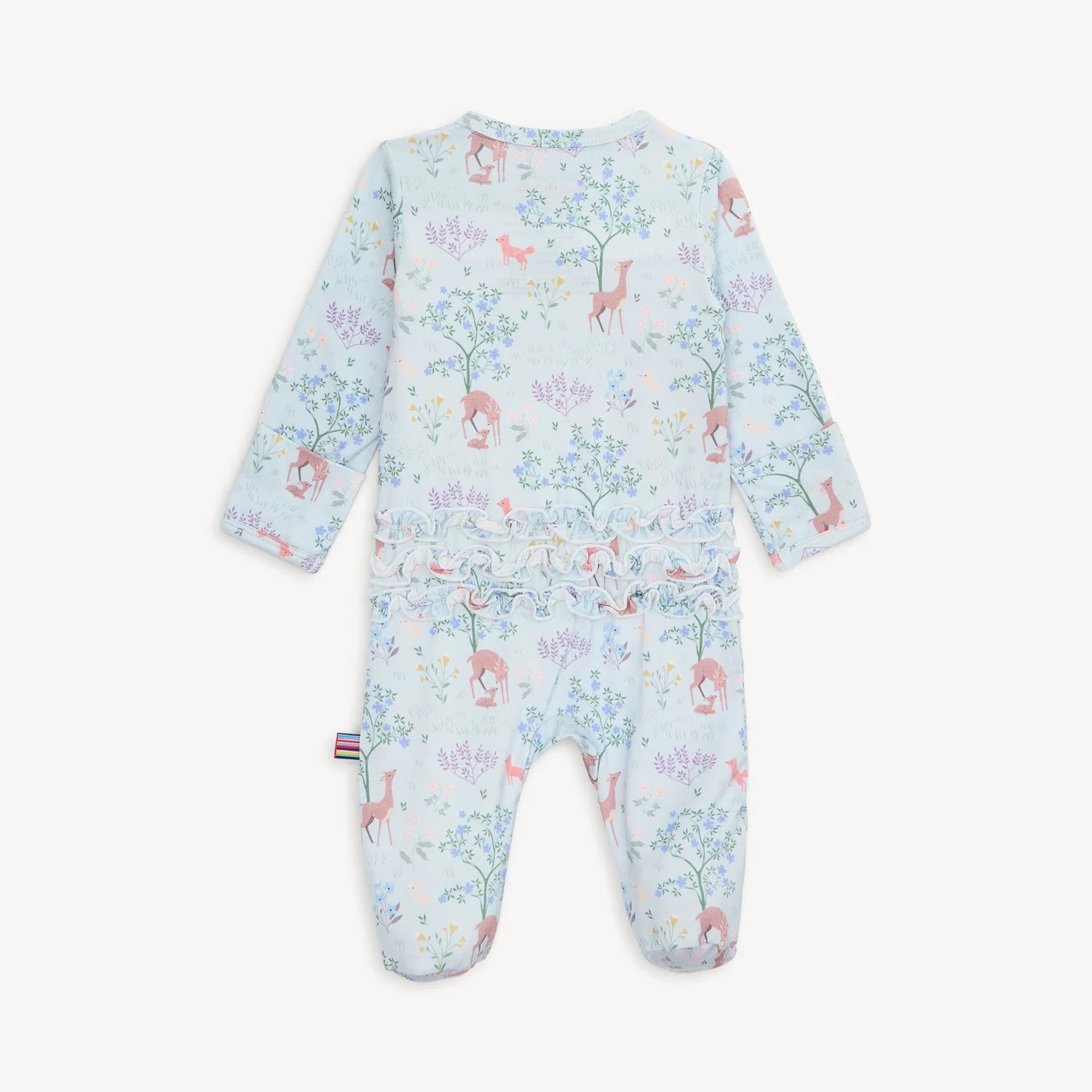 Love You Deerly Modal Magnetic Ruffle Footie - Doodlebug's Children's Boutique