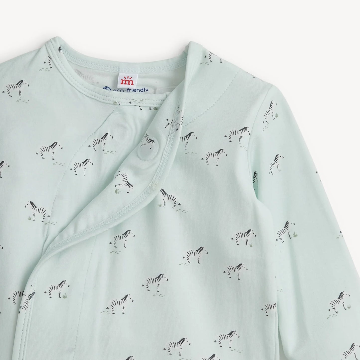 Teal Savannah Plains Modal Magnetic Sleeper Gown + Hat Set - Doodlebug's Children's Boutique