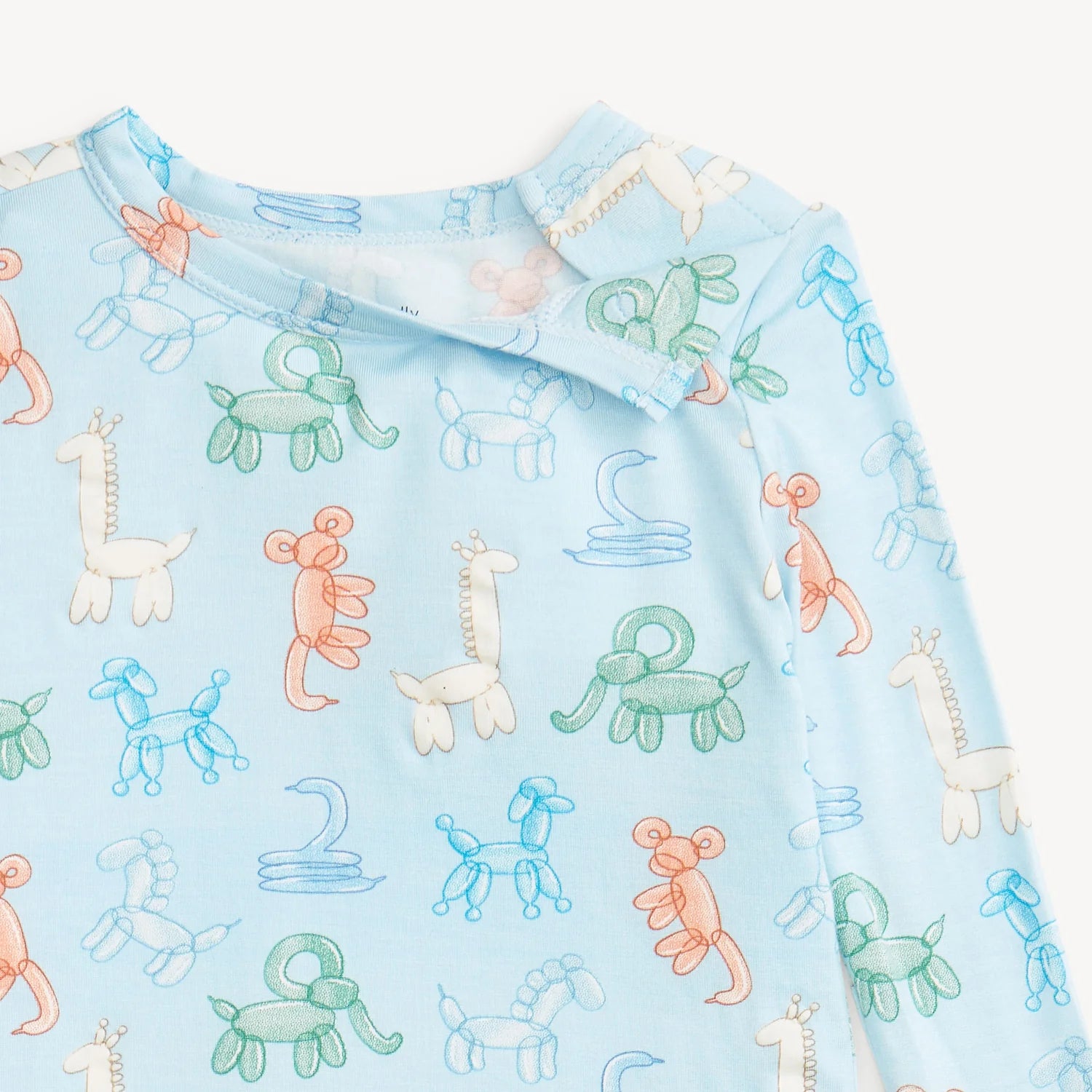 Blue Party Animals Glow in the Dark Modal Magnetic 2 Piece Pajamas - Doodlebug's Children's Boutique