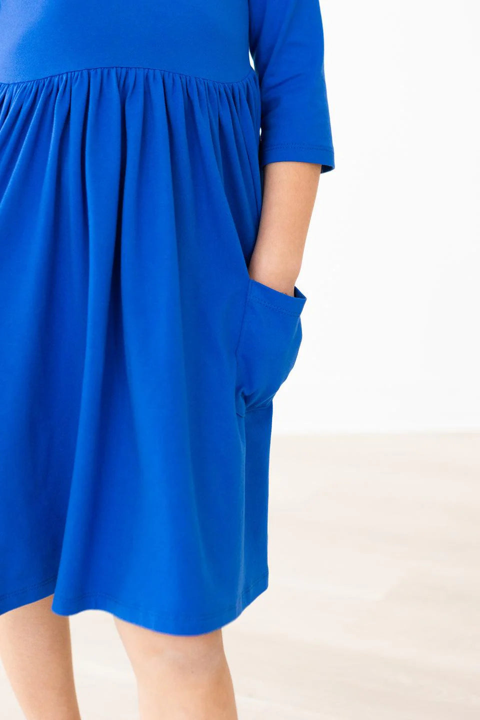 Royal Blue Pocket Twirl Dress  - Doodlebug's Children's Boutique