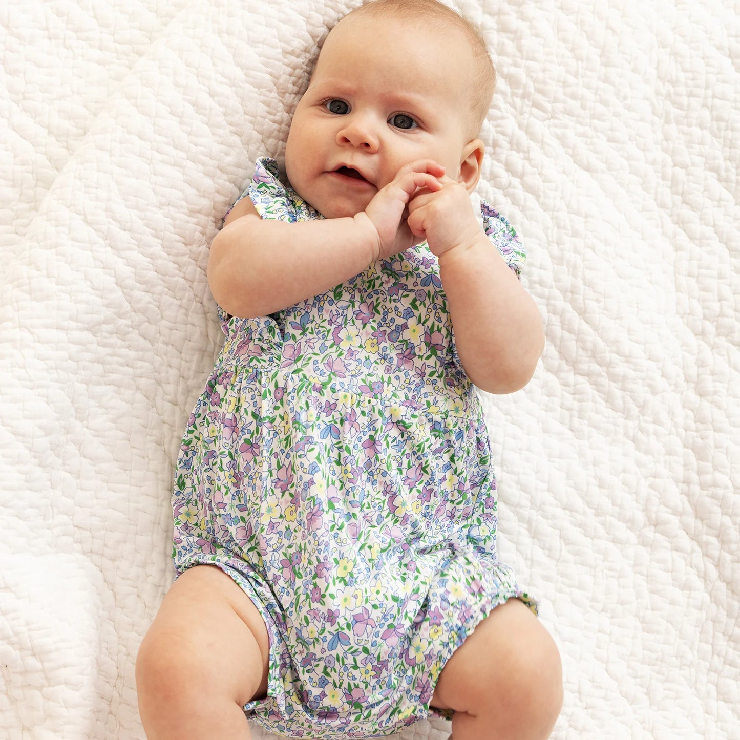 Lavinia Modal Magnetic Ruffle Bubble Romper - Doodlebug's Children's Boutique