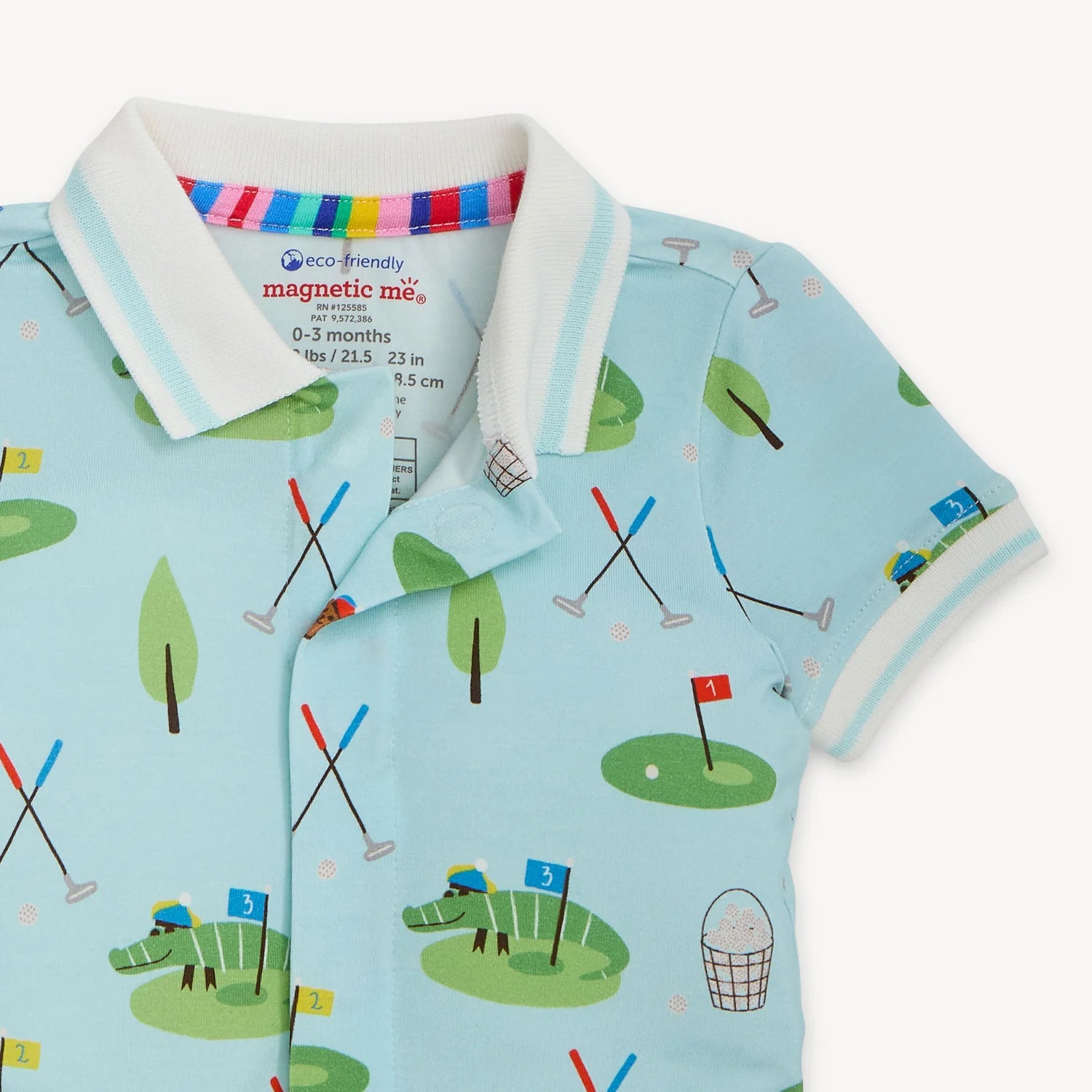 Gopher It Magnetic Polo Romper - Doodlebug's Children's Boutique