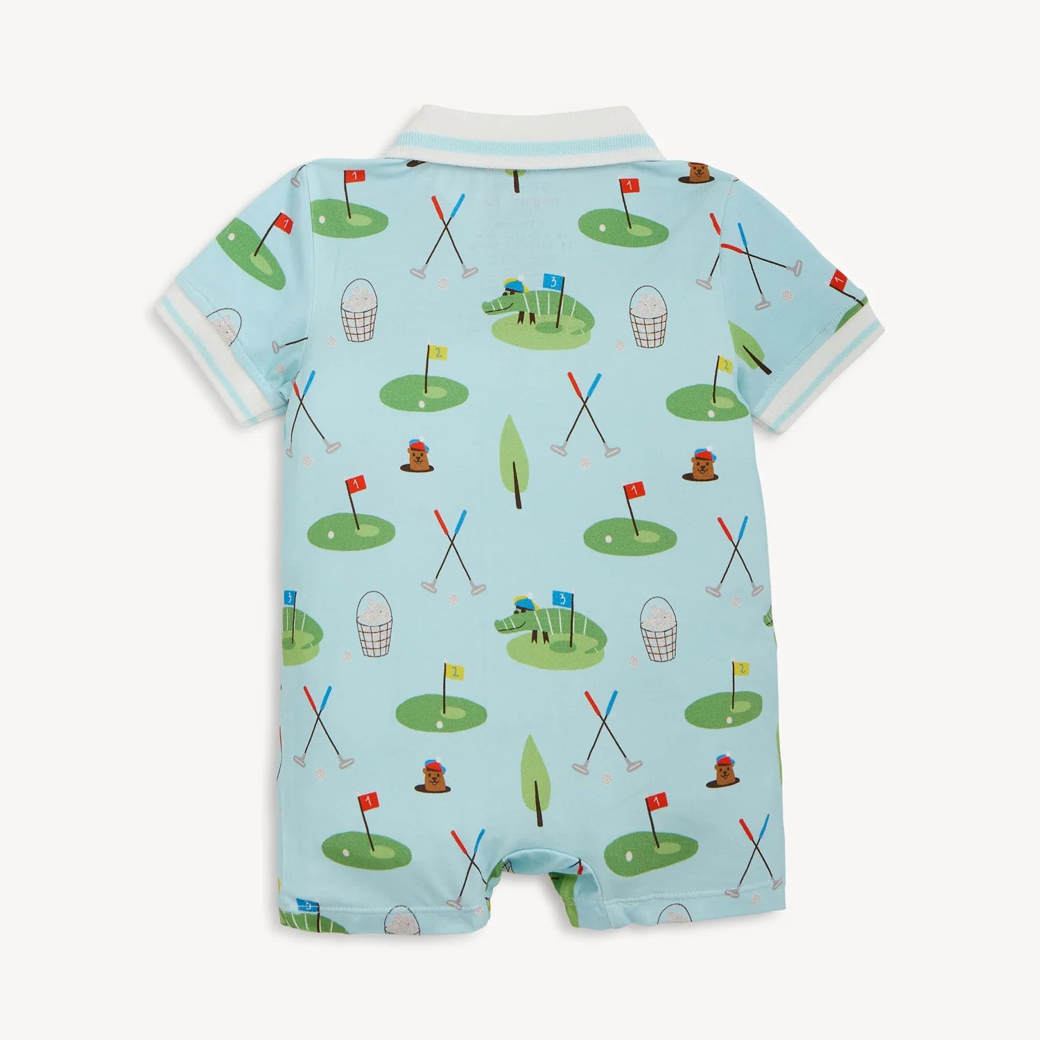 Gopher It Magnetic Polo Romper - Doodlebug's Children's Boutique