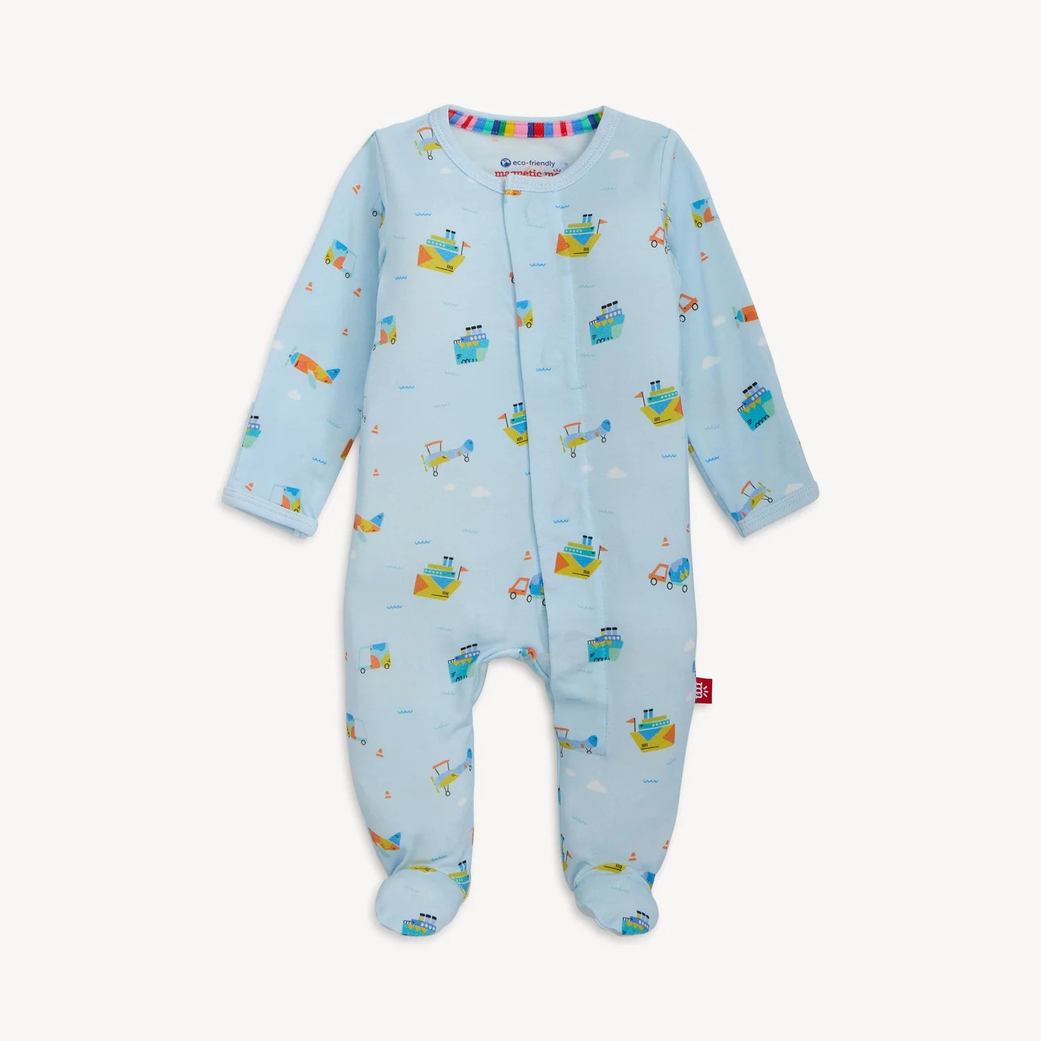 You Haul Modal Magnetic Footie - Doodlebug's Children's Boutique