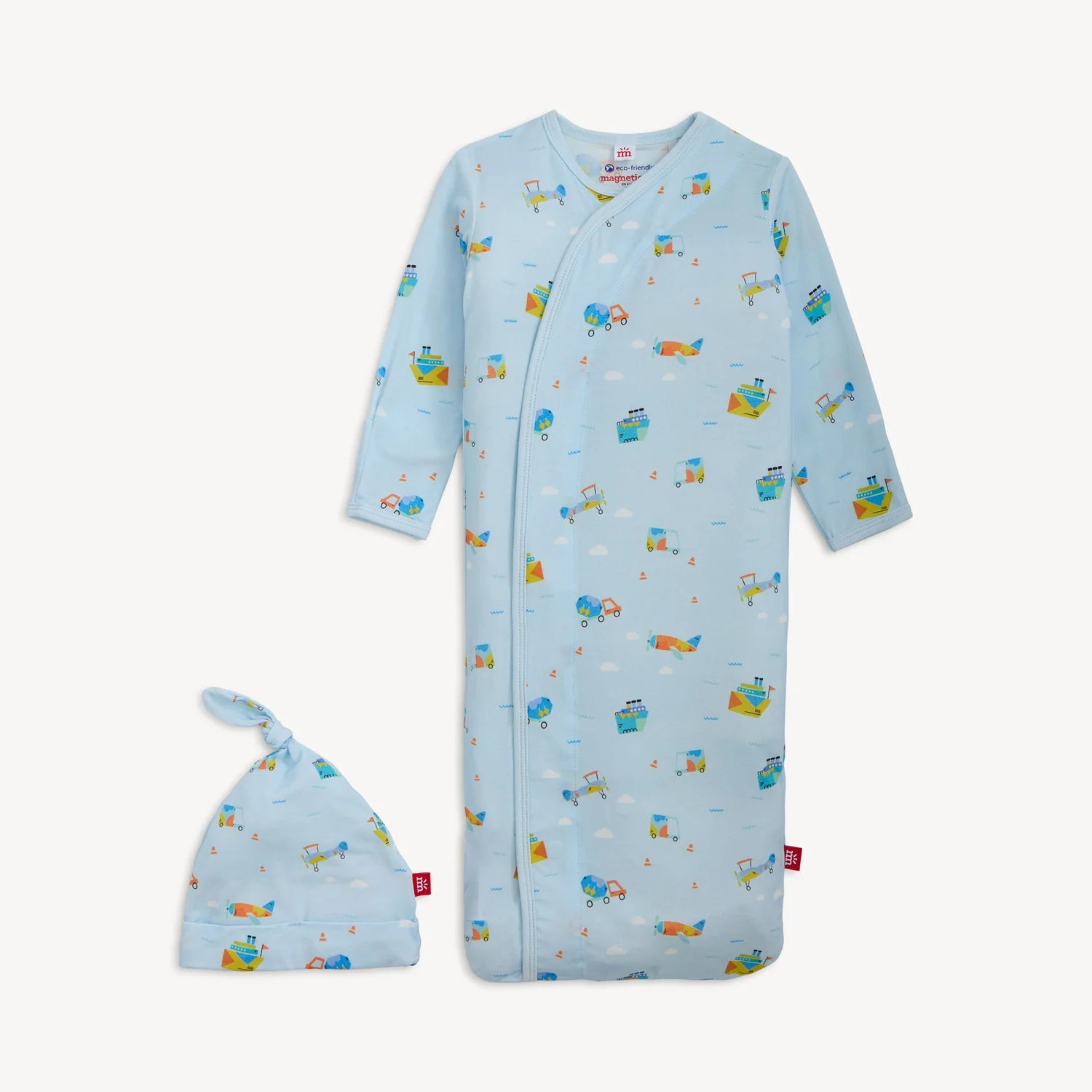 You Haul Modal Magnetic Sleeper Gown + Hat Set - Doodlebug's Children's Boutique