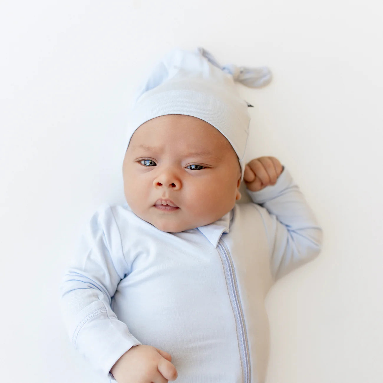 Knotted Cap in Mist - Doodlebug's Children's Boutique