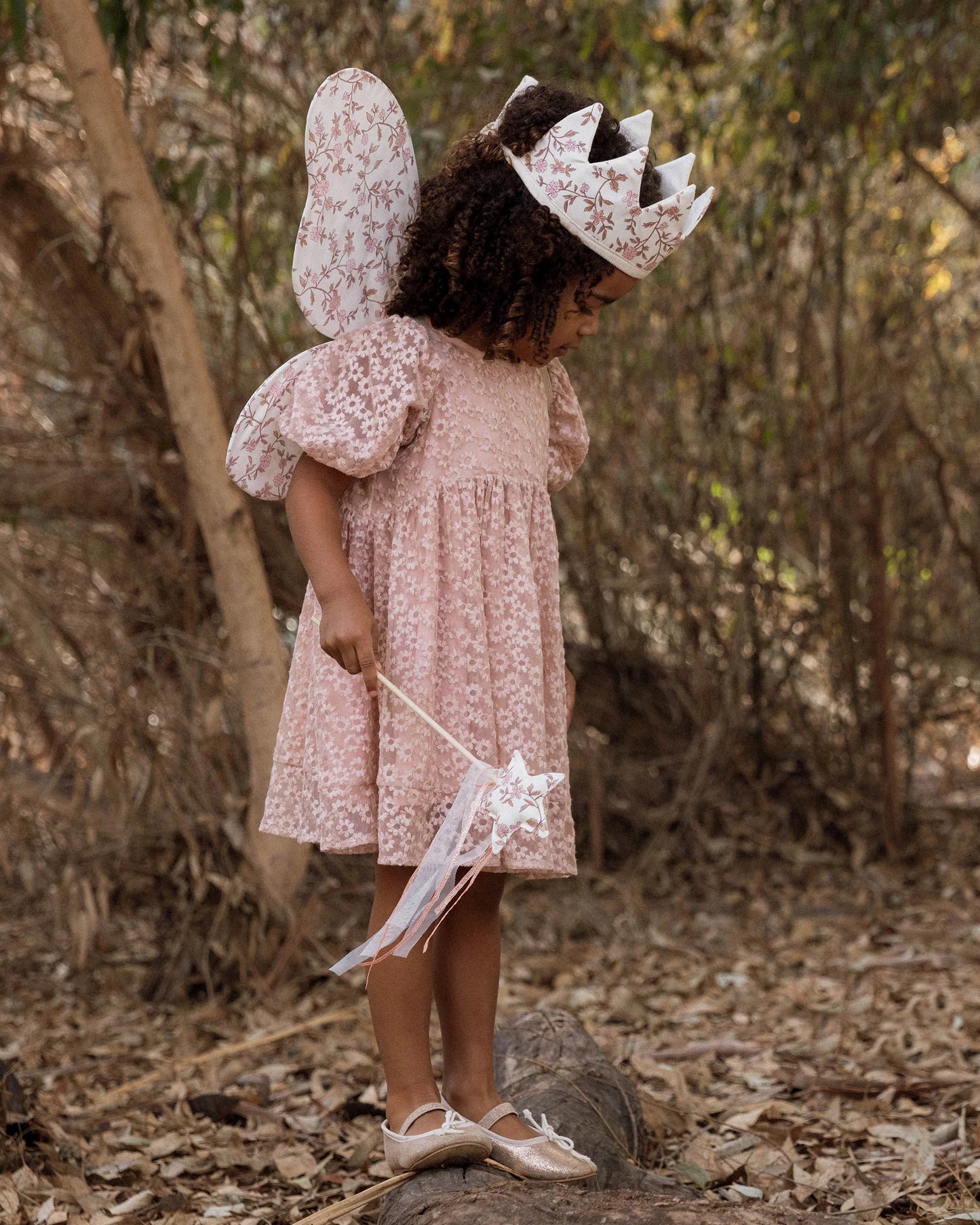 Luna Dress in Rose Embroidered Daisy - Doodlebug's Children's Boutique